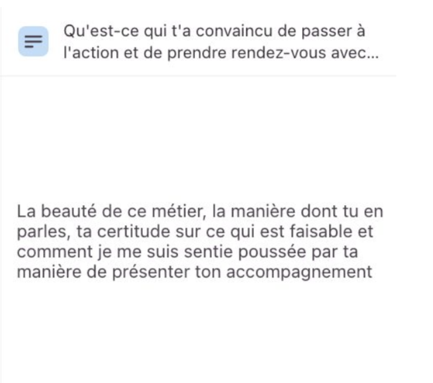 Retour écrit d'un membre de The Sales Nation 10